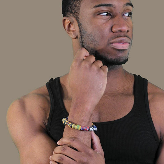 Ghana Trade Beads Bracelet Women Men Stretch Handmade Bangle Charm Jewelry