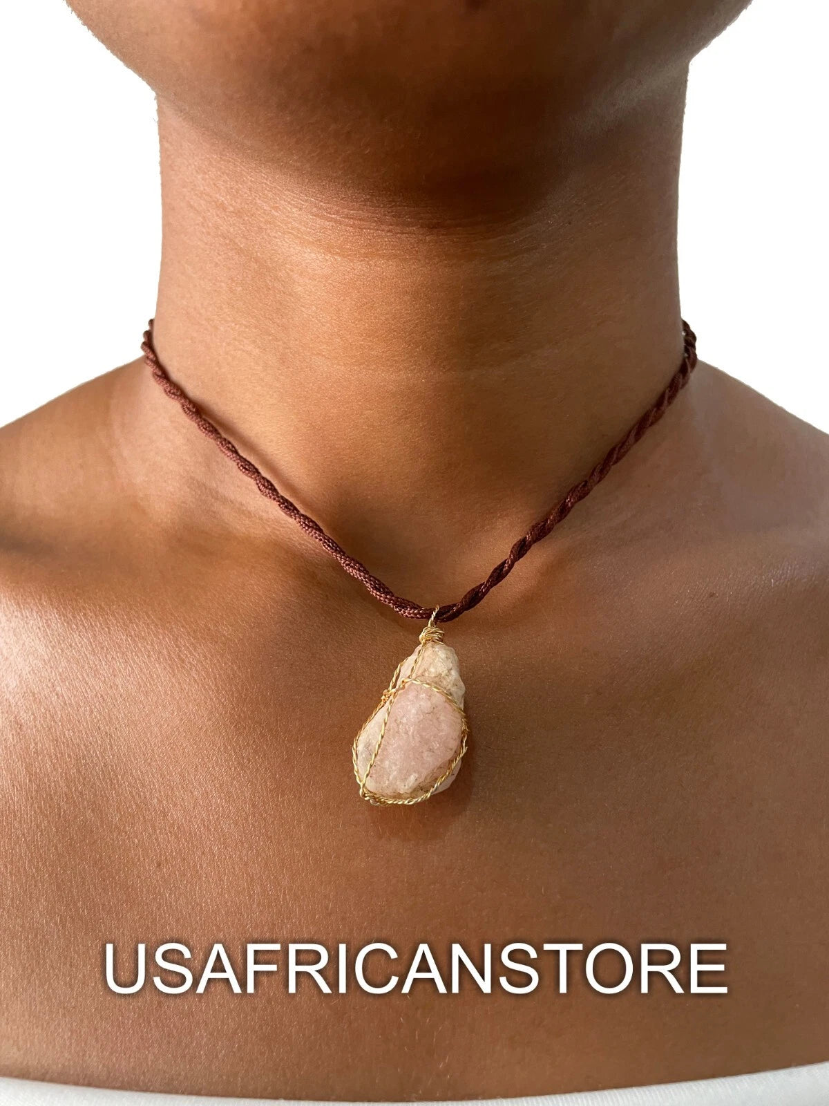 Natural Necklace For Women, Quartz Crystal Pendant, Raw Gemstone Necklace