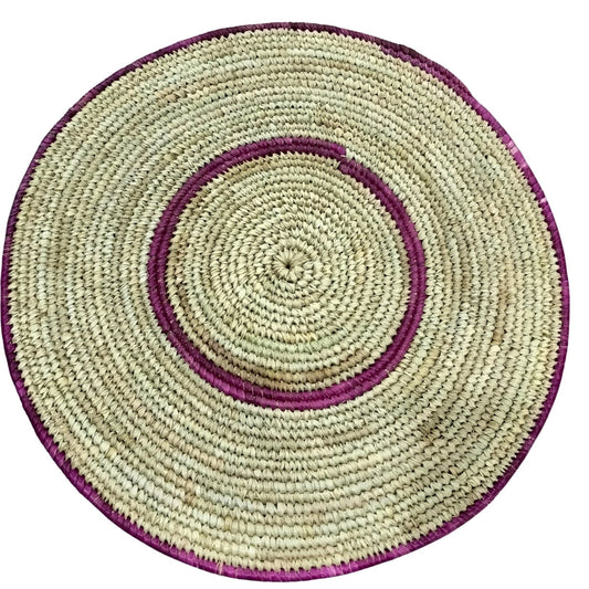 Round Straw Table Placement Mat For Table Setting Dinner Set of 2 15inch