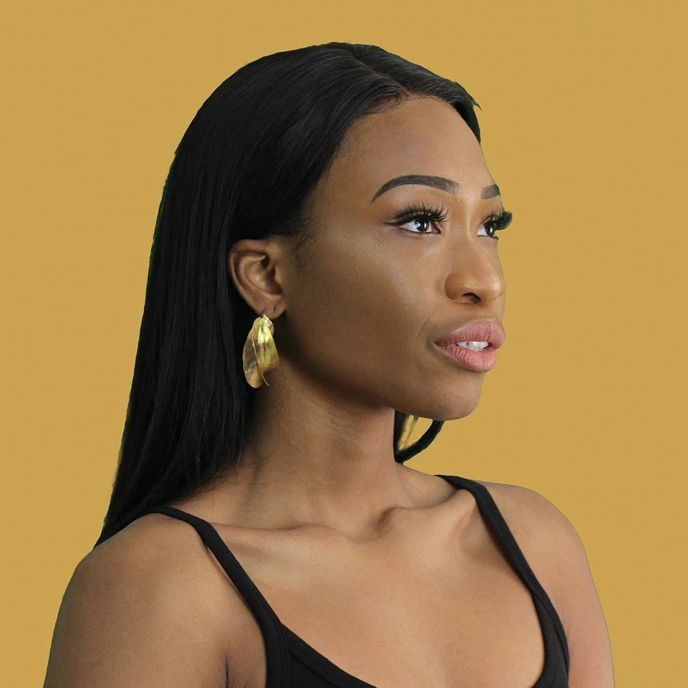 X-Large Fula Gold Earrings - Women Fashion Jewelry (1¾")