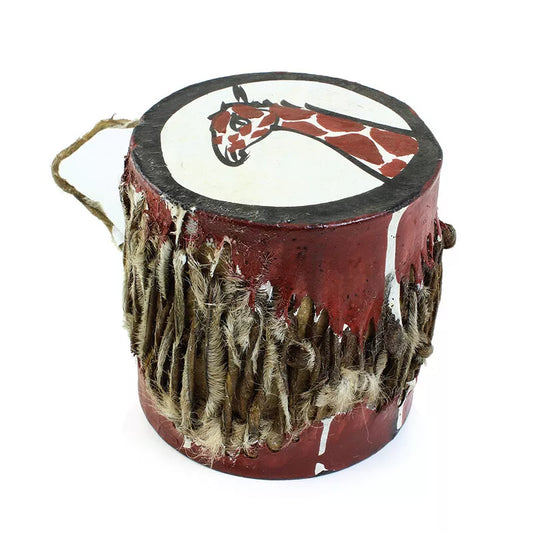 Small African Drum: Giraffe | African Music Instrument