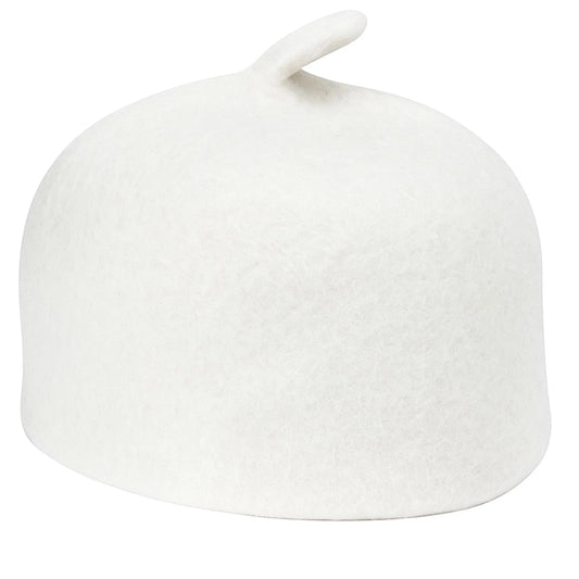 White Wool Felt Igbo Cap African Fez Kufi Hat, African Igbo Traditional Wool Cap