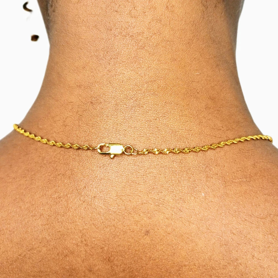 Gold Plated Necklace, Minimalist Africa Map Pendant Men Women Chain Necklace