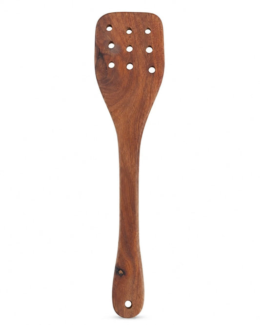 Handcrafted Wooden Spotted Spatula, Non-stick Kitchen Wood Cooking Turner