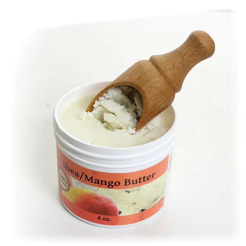 Shea/Mango Butter 100% Pure Organic Unrefined with Virgin Coconut Oil (4 oz)