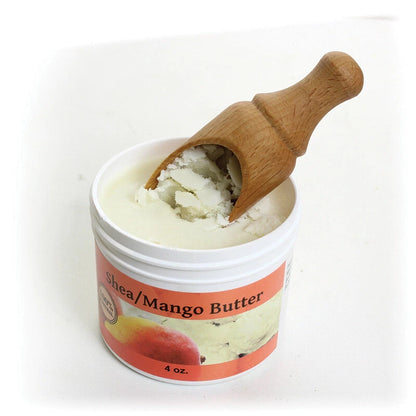 Shea/Mango Butter 100% Pure Organic Unrefined with Virgin Coconut Oil (4 oz)