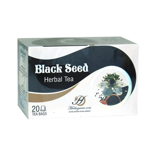 Natural Black Seed Herbal Tea | Antioxidant Peppermint Green Tea - 20 Bags
