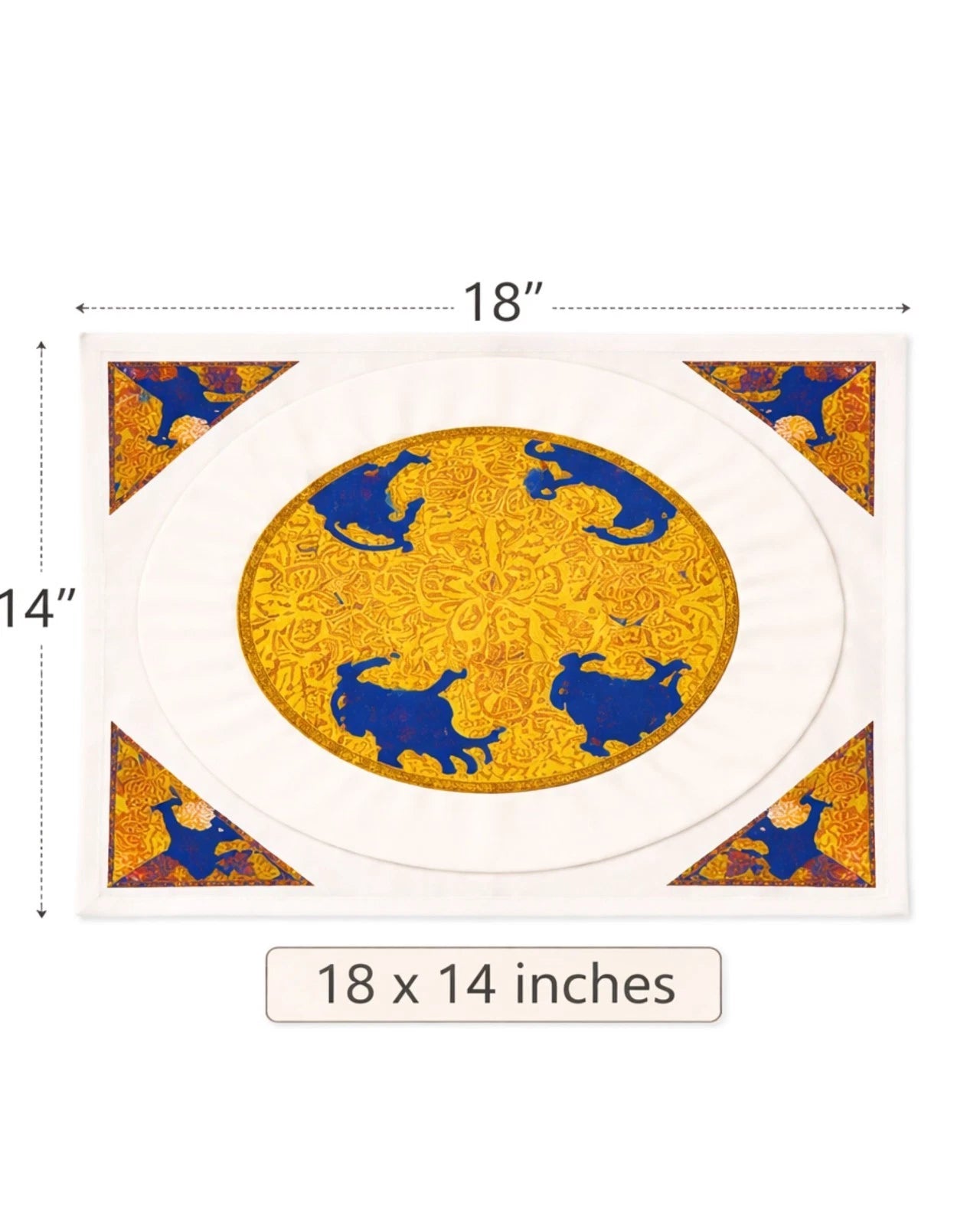 Ankara Print Set of 1 Table Runner & 4 Placemats, Home Dining Table Decor Set