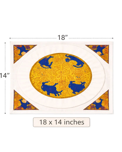 Ankara Print Set of 1 Table Runner & 4 Placemats, Home Dining Table Decor Set