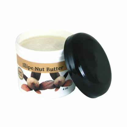 Illipe Nut Butter 100% Pure Cold Pressed Organic for Skin Body and Hair- 4 oz.