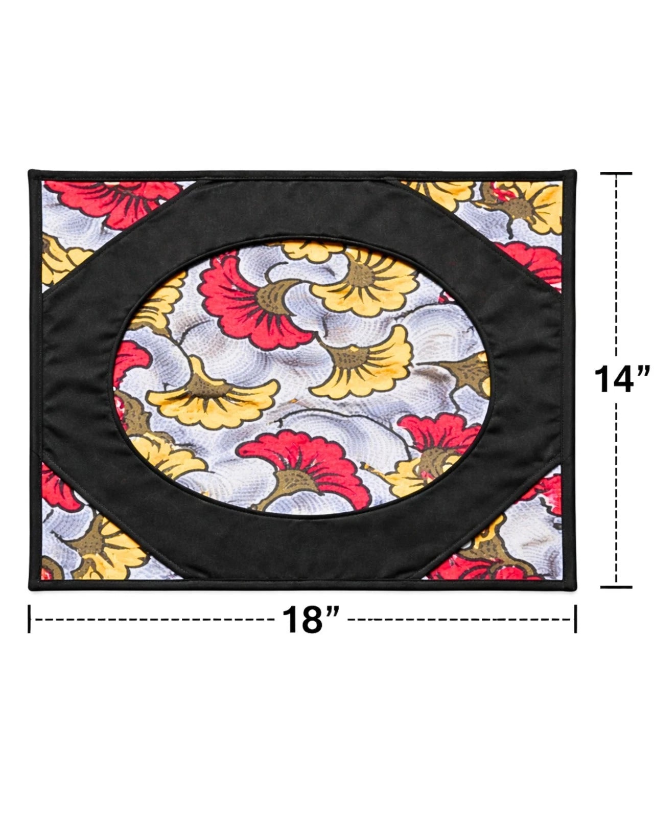 Ankara Print Set of 1 Table Runner & 4 Placemats, Home Dining Table Decor Set