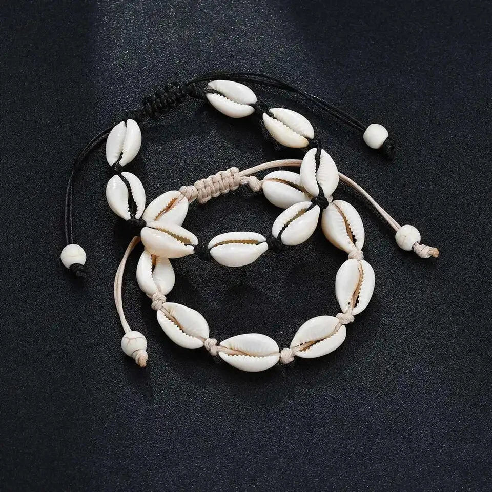 Cowrie Shell Bracelet | Beach Handmade, Adjustable, Cowrie Shell, Ankle Bracelet