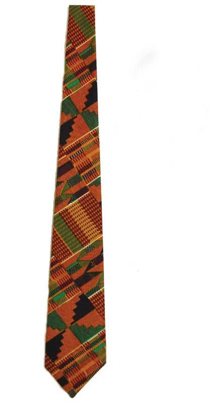 Kente Tie - 55" long. 100% cotton | Fashion Men Tie (Multi-Coloured)