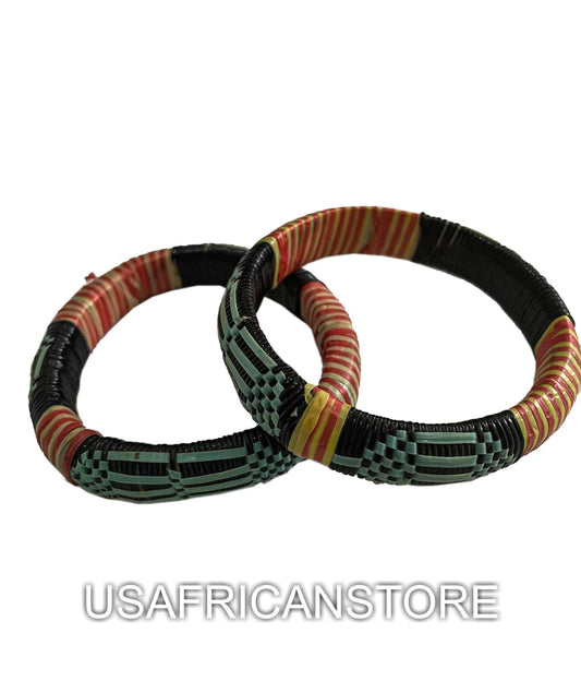 Bracelet for Men Leather | Handmade, Sizeable, Cuff Bracelet - Green, Black.