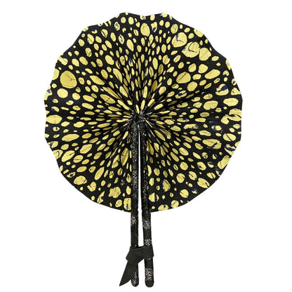 Ankara Hand Fan-Traditional African Print Folding Fan for Weddings, Parties Gift