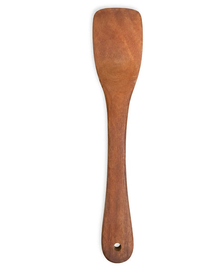 Wooden Flat Cooking Spatula – Natural Wood Kitchen Turner with Hanging Hole