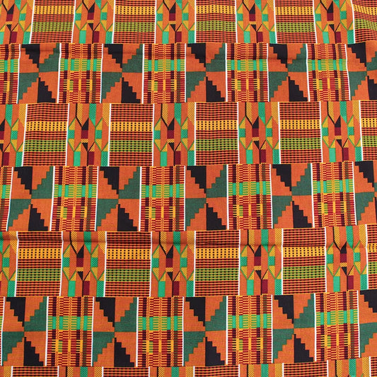 African Kente Print Fabric #2 - 6 Yards
