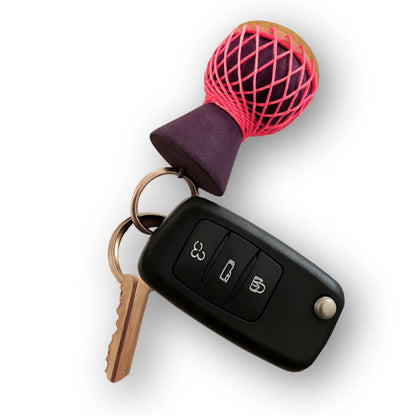 Mini African Djembe Drum Keychain, Handmade Wooden Drum Key Holder with Cords