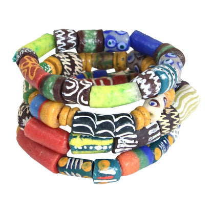 Ghana Trade Beads Bracelet Women Men Stretch Handmade Bangle Charm Jewelry