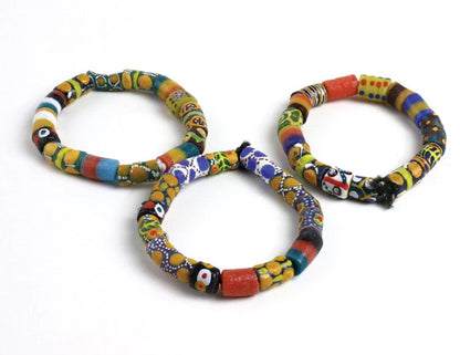 Ghana Trade Beads Bracelet Women Men Stretch Handmade Bangle Charm Jewelry