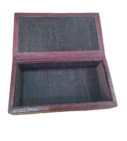 Jewelry Box, Handmade Vintage Wooden Trinket Box W Lid Treasure Chest