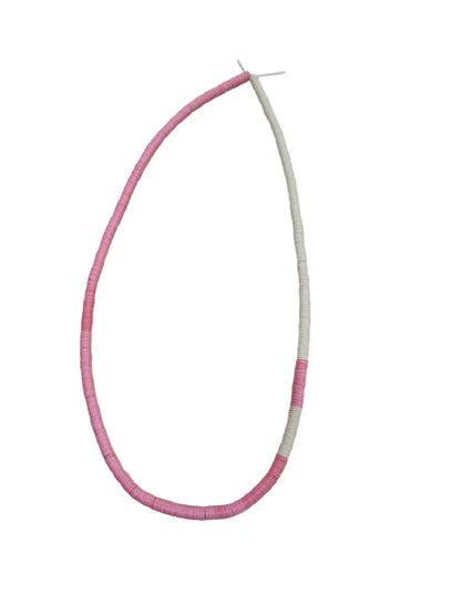 Flat Round Polymer Clay Spacer Beads Necklace | African Yoruba Cultural Necklace