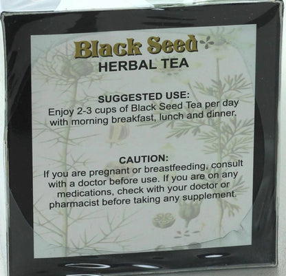 Natural Black Seed Herbal Tea | Antioxidant Peppermint Green Tea - 20 Bags