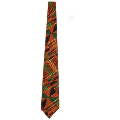 Kente Tie - 55" long. 100% cotton | Fashion Men Tie (Multi-Coloured)