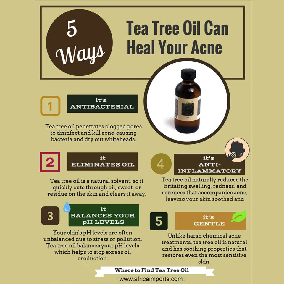 Tea Tree Essential Oil 100% Natural Therapeutic Grade Oil