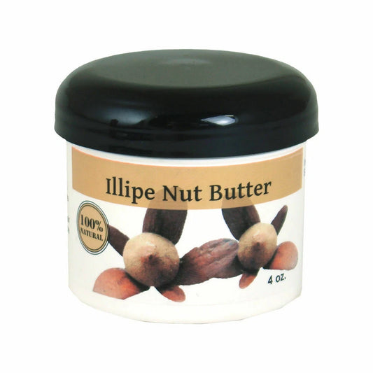 Illipe Nut Butter 100% Pure Cold Pressed Organic for Skin Body and Hair- 4 oz.