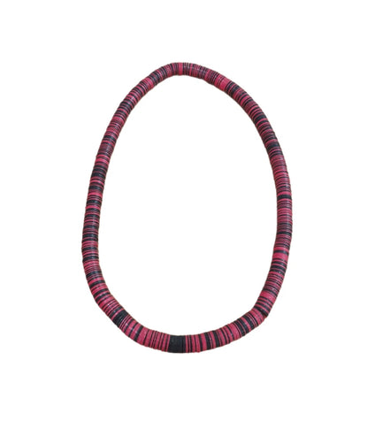 Flat Round Polymer Clay Spacer Beads Necklace | African Yoruba Cultural Necklace