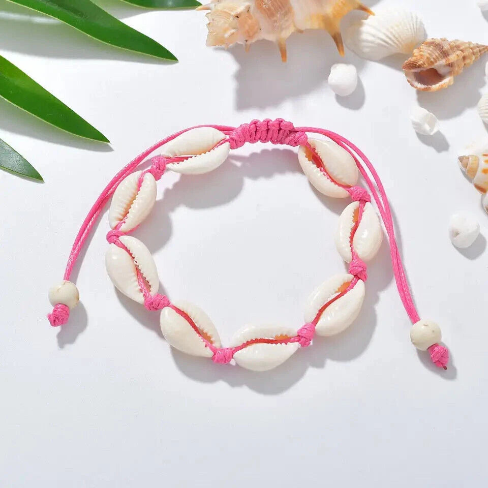 Cowrie Shell Bracelet | Beach Handmade, Adjustable, Cowrie Shell, Ankle Bracelet