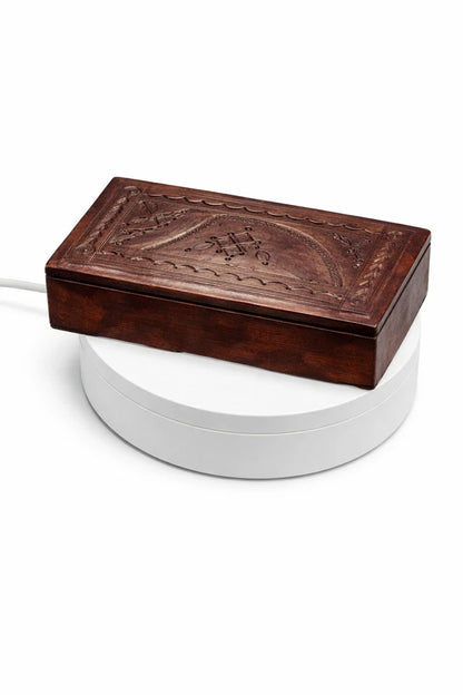 Jewelry Box, Handmade Vintage Wooden Trinket Box W Lid Treasure Chest
