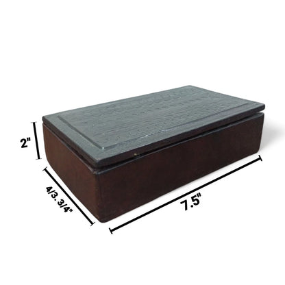 Jewelry Box, Handmade Vintage Wooden Trinket Box W Lid Treasure Chest