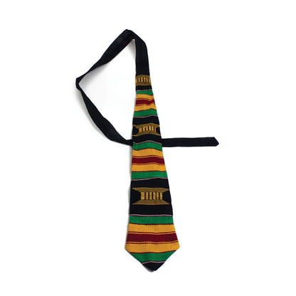 Kente African Print Necktie, Ashanti Men's Fashion Long Tie 56" Long