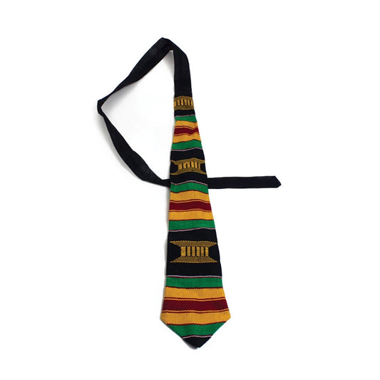 Kente African Print Necktie, Ashanti Men's Fashion Long Tie 56" Long