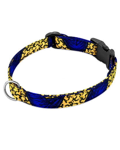African Print Dog Collar – Adjustable Ankara Pet Collar for Medium to Large Dogs