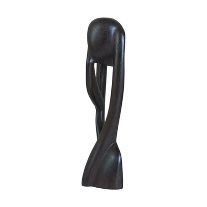 Senegalese Modern Thinker Statue, African Arts Wood Statue for Office Home Decor