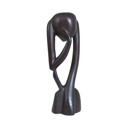 Senegalese Modern Thinker Statue, African Arts Wood Statue for Office Home Decor