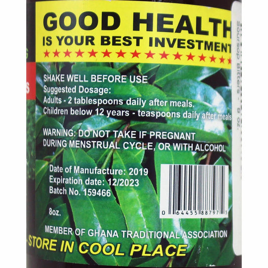 Traditional Soursop Botanical Wellness Tonic Blend - 8 oz. Liquid Supplement