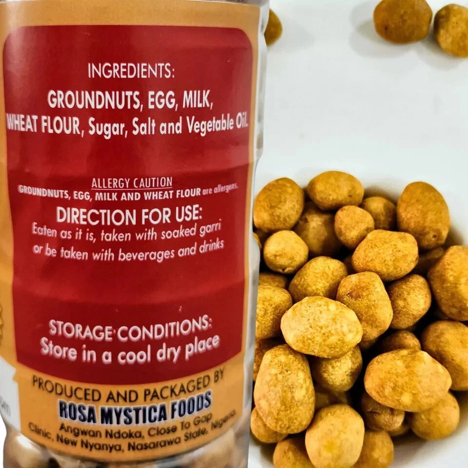 Peanuts Snack, Crunchy Flavored Munchie, Low-Carb Gourmet Coated Peanuts, 250g