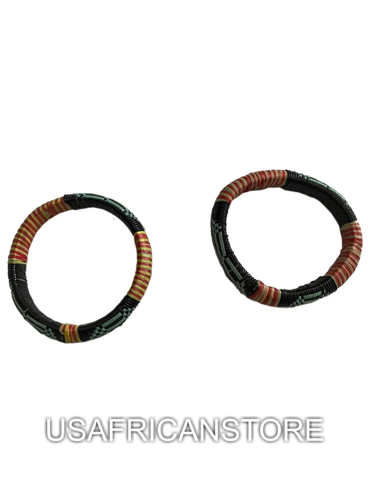 Bracelet for Men Leather | Handmade, Sizeable, Cuff Bracelet - Green, Black.