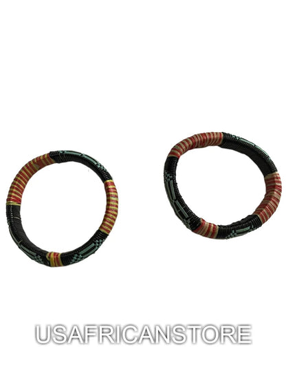 Bracelet for Men Leather | Handmade, Sizeable, Cuff Bracelet - Green, Black.