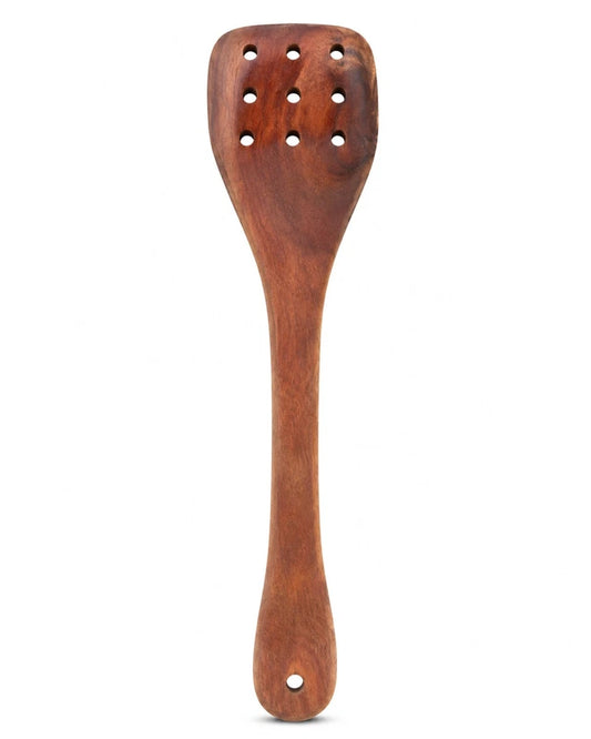 Handcrafted Wooden Spotted Spatula, Non-stick Kitchen Wood Cooking Turner