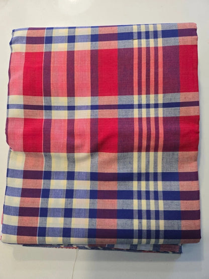 George Fabric Igbo Traditional African Plaid Material Cotton Wrapper Per 6 Yard#