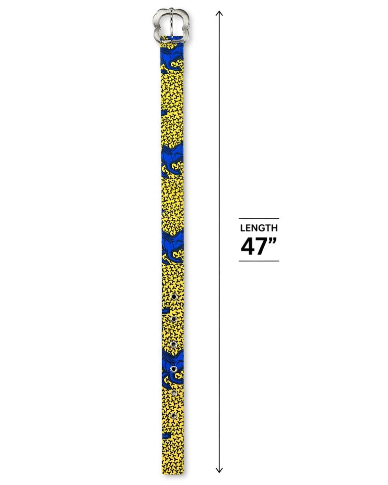 African Print Ankara Belt for Women – Adjustable Floral Buckle Boho Waist Belt