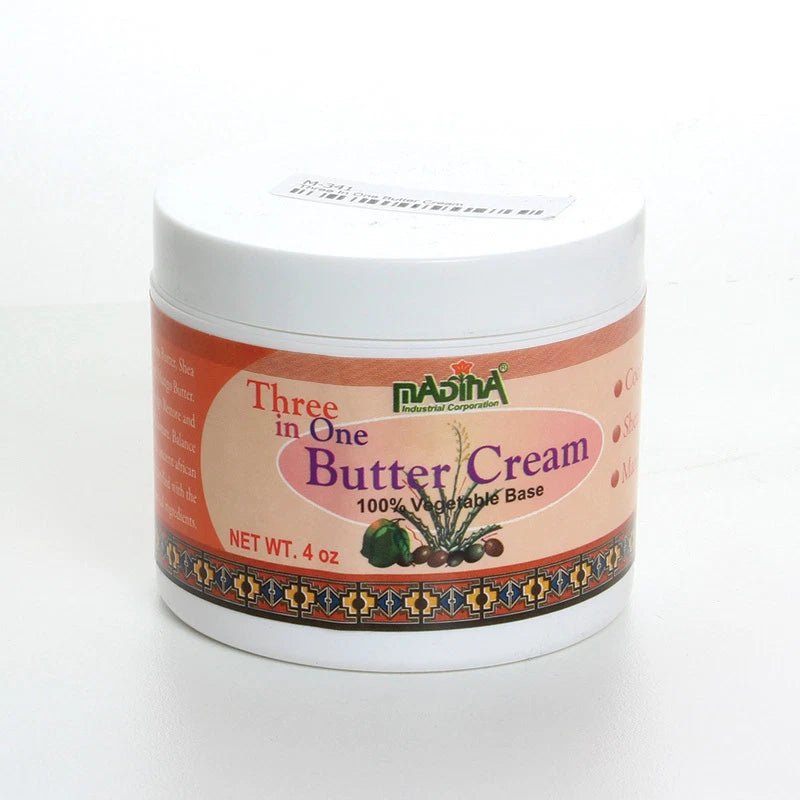 Three In One Butter Cream - Madina Shea, Mango, Cocoa Butter Body Cream