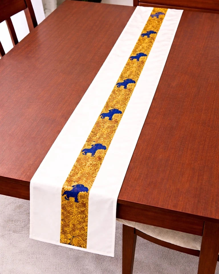 Ankara Print Set of 1 Table Runner & 4 Placemats, Home Dining Table Decor Set