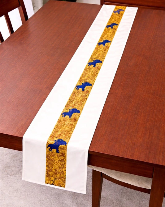 Ankara Print Set of 1 Table Runner & 4 Placemats, Home Dining Table Decor Set