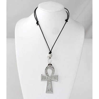 Silver Ankh Necklace XL (4") Adjustable to 26" Long | Female Jewelry Accessories